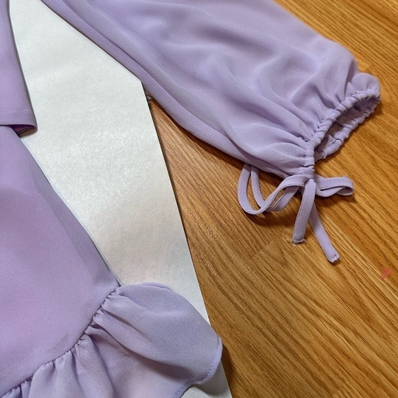 LOVERS + Friends Mayer Romper in  Pastel Lilac Size XS - Picture 3 of 9